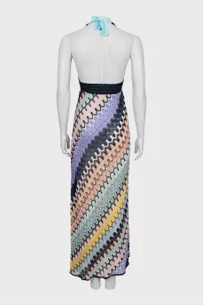 Knitted sundress with a side slit