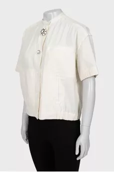Beige short sleeve shirt