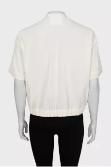 Beige short sleeve shirt