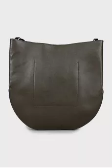 Leather crossbody shopping bag