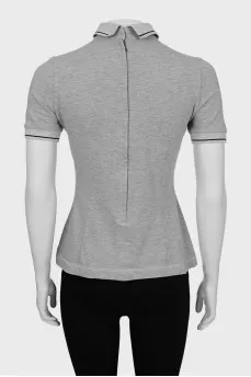 Fitted polo with patch