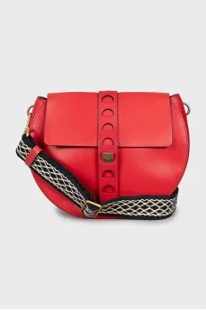 Round leather crossbody bag