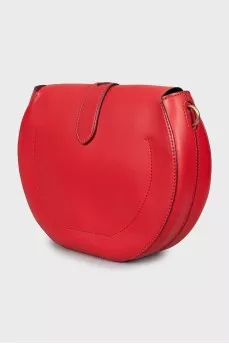 Round leather crossbody bag