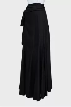 Asymmetrical wrap skirt