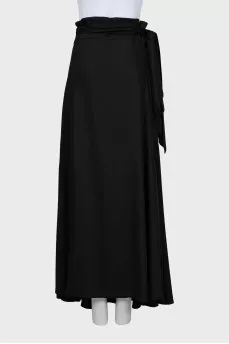 Asymmetrical wrap skirt
