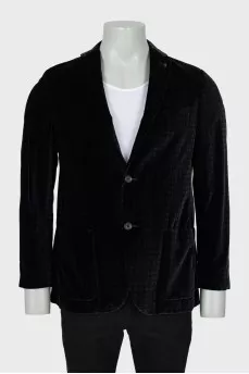 Men's velor jacket with tag