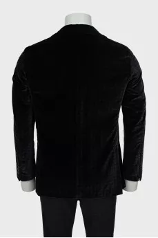 Men's velor jacket with tag