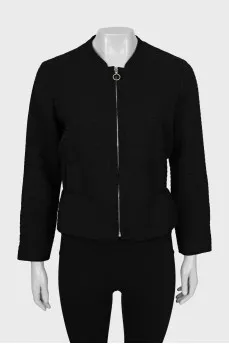 Fitted jacket without collar