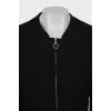 Fitted jacket without collar