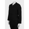 Fitted jacket without collar