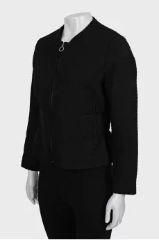Fitted jacket without collar