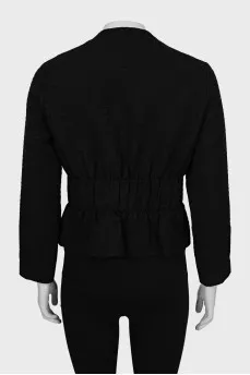 Fitted jacket without collar