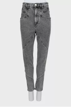 High-waisted skinny jeans