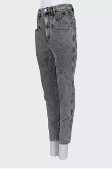 High-waisted skinny jeans
