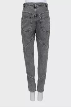 High-waisted skinny jeans