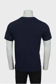 Men's T-shirt with white embroidered logo