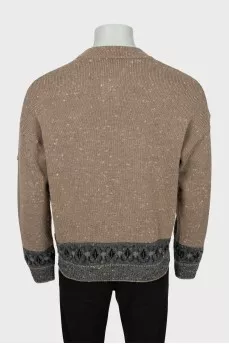 Men's slim fit knitted sweater