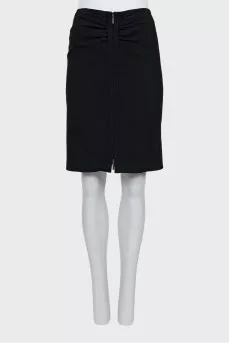Black pencil skirt with zipper