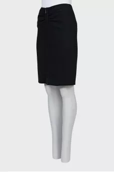 Black pencil skirt with zipper