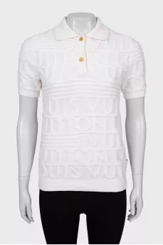Textured polo shirt