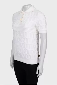 Textured polo shirt