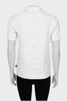 Textured polo shirt