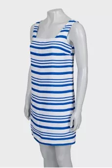 Striped A-line mini dress
