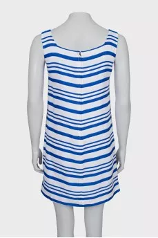 Striped A-line mini dress
