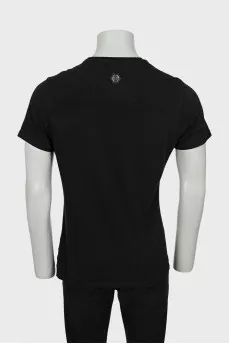 Men's black T-shirt with skull