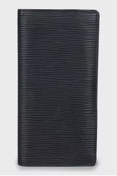 Embossed leather wallet for men