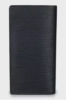Embossed leather wallet for men