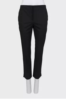 Mid-rise tapered trousers