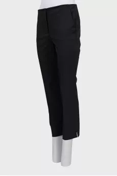 Mid-rise tapered trousers