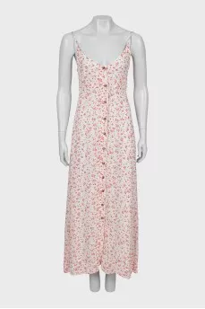 Floral button down dress