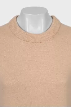 Knitted dress of a free cut