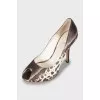 Animal print leather shoes