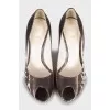 Animal print leather shoes