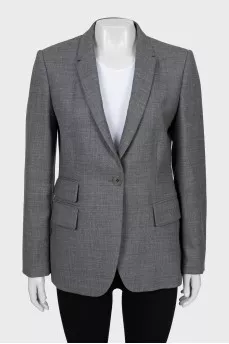 Slim fit wool jacket