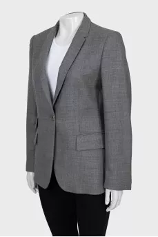 Slim fit wool jacket