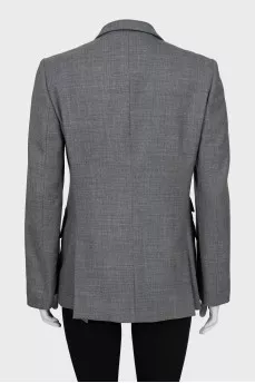 Slim fit wool jacket