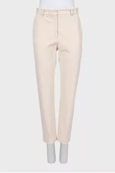 Beige tapered trousers
