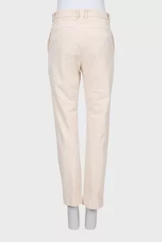 Beige tapered trousers