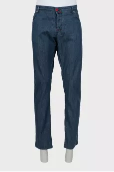 Men's trousers in checkered print