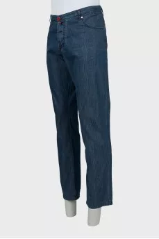 Men's trousers in checkered print