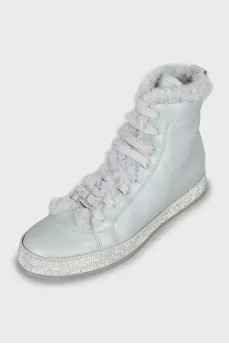 Insulated blue boots