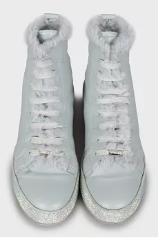 Insulated blue boots