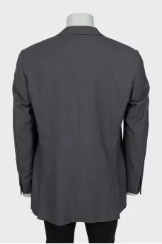 Men's gray wool jacket