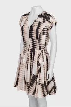 Printed V-neck dress