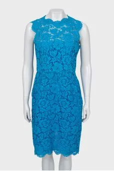 Openwork blue dress