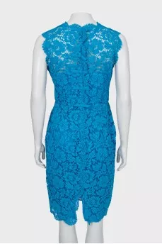 Openwork blue dress